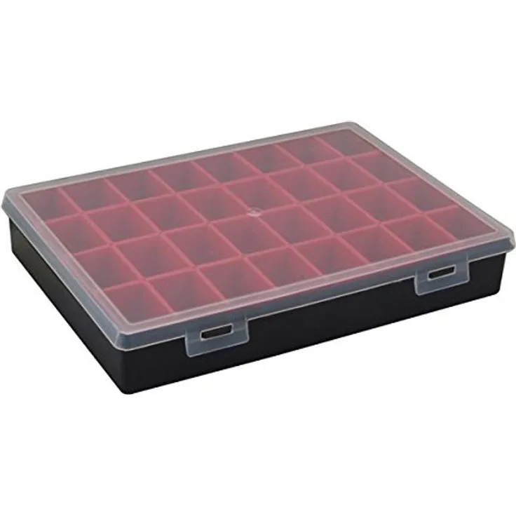 Tayg TG34008 Sortimentskasten, 32 Herausnehmbare Fächer, 330 mm x 247 mm x 54 mm Abmessungen