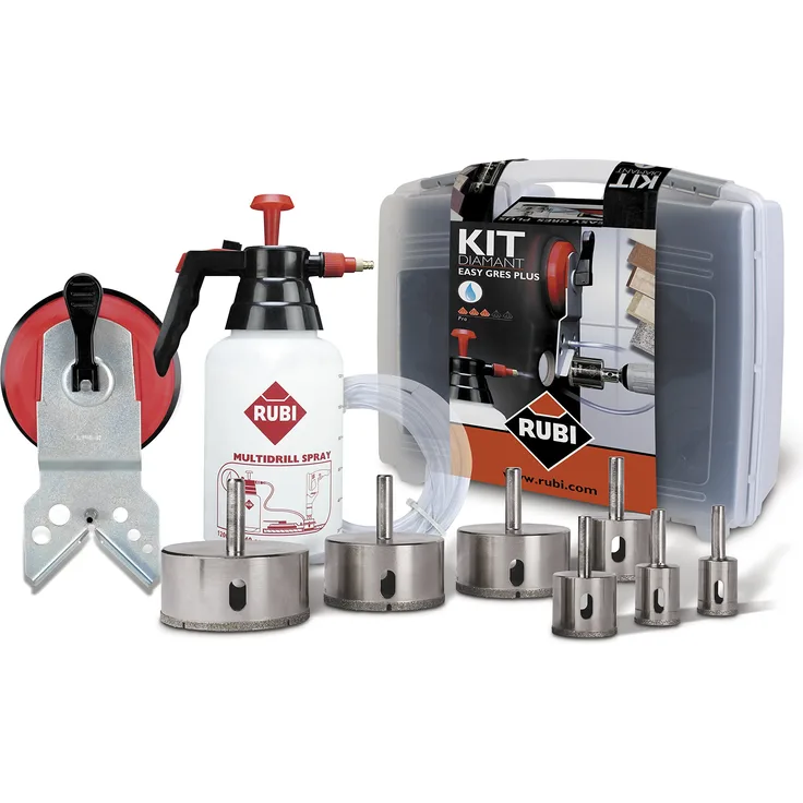 Rubi 50937 Wet Easy Gres Diamant Bohrer Bits und Zubehör (Set von 7)