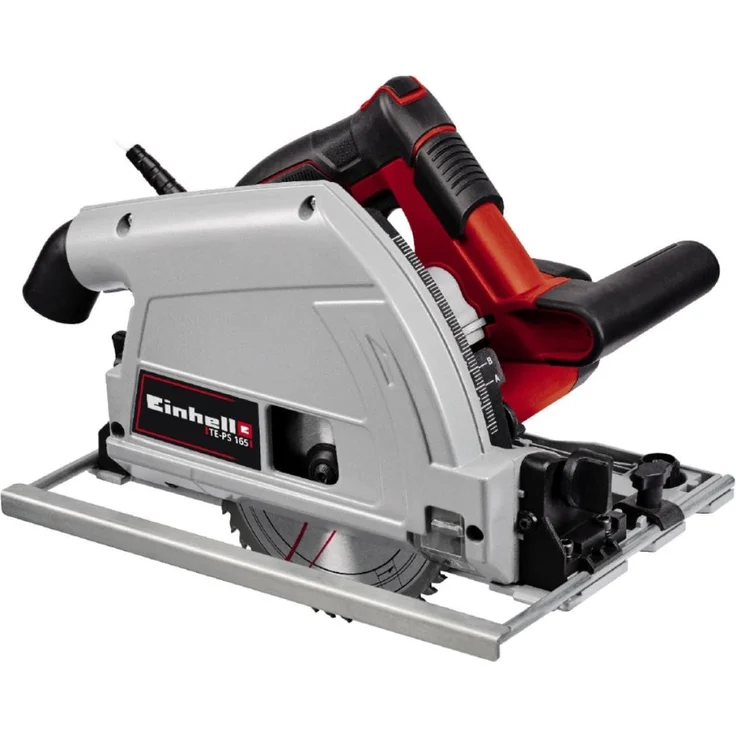 Einhell Tauchsäge TE-PS 165 (1.200 Watt, werkzeuglose Einstellung bei Schnitttiefe + Neigungswinkel, hochwertiges Hartmetall-Sägeblatt, Sägeblattarretierung) – Bild 1