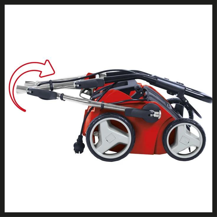 Einhell Elektro-Vertikutierer-Lüfter GE-SA 1435 (1400W, 35 cm Arbeitsbreite, bis 3-9 mm Arbeitstiefe, höhenverstelsbarer Holm, 28 L Fangsack, inkl. Lüfterwalze) – Bild 3