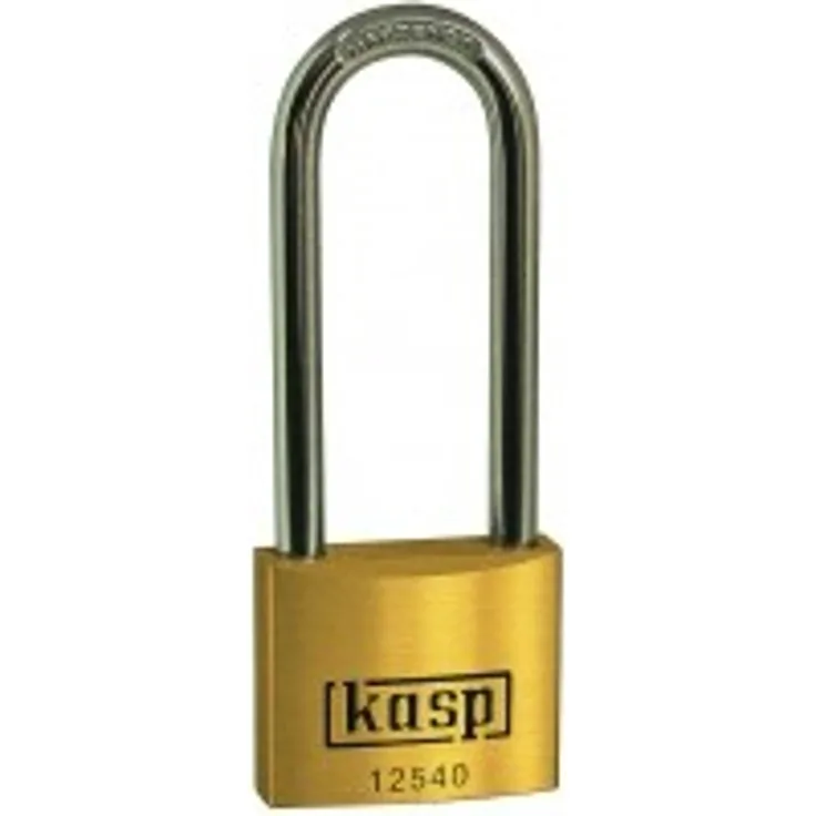 Kasp Messingschloss Premium, 40 mm, hoher Bügel, gleichschließend, K12540L40A1