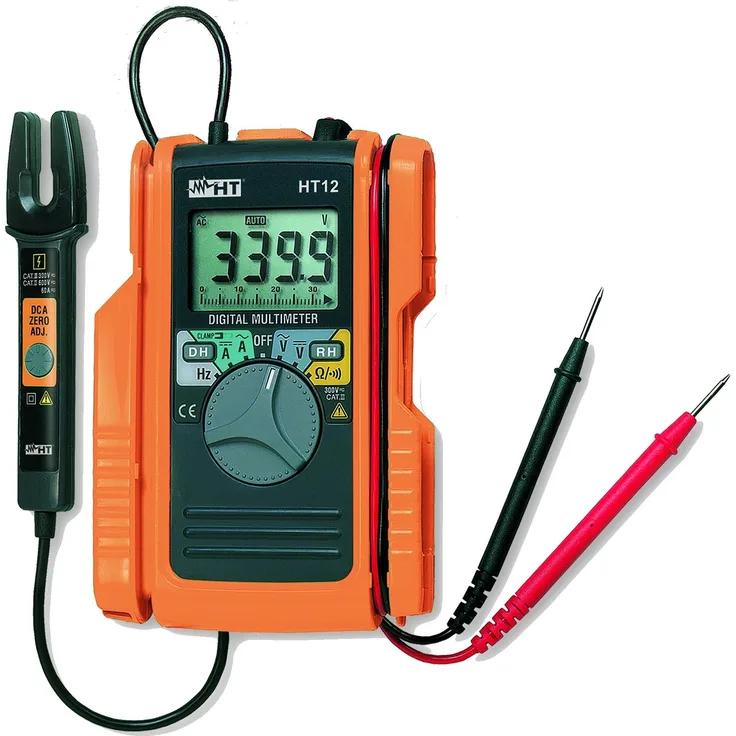 HT-Instruments Digitalmultimeter mit Gabelstromzange 60A AC-DC, HT12