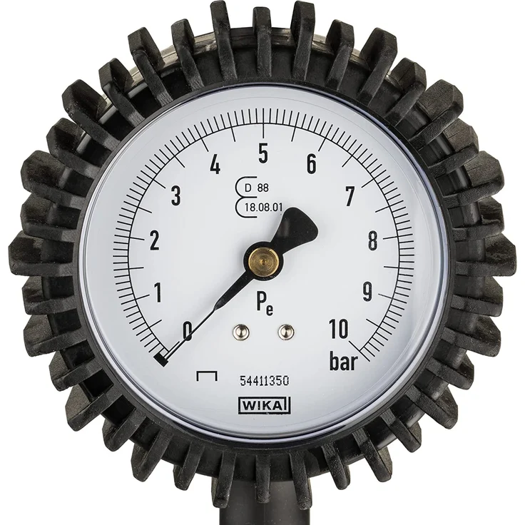 Hazet 9041G-1 Reifenfüll-Messgerät (geeicht, großes Manometer: 80 mm Durchmesser, Messbereich: 0 bis 10 bar) – Bild 2