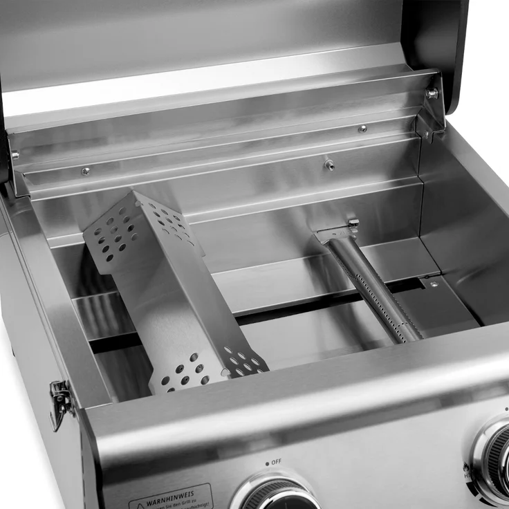 TAINO COMPACT 2.0 S Tischgrill 2 Brenner Gasgrill Edelstahl Kompakt Camping BBQ – Bild 6