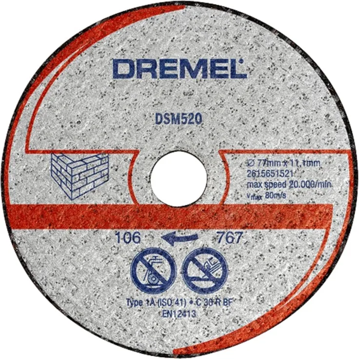 Dremel DSM20 Mauerwerk-Trennscheibe DSM520, 2 Stück