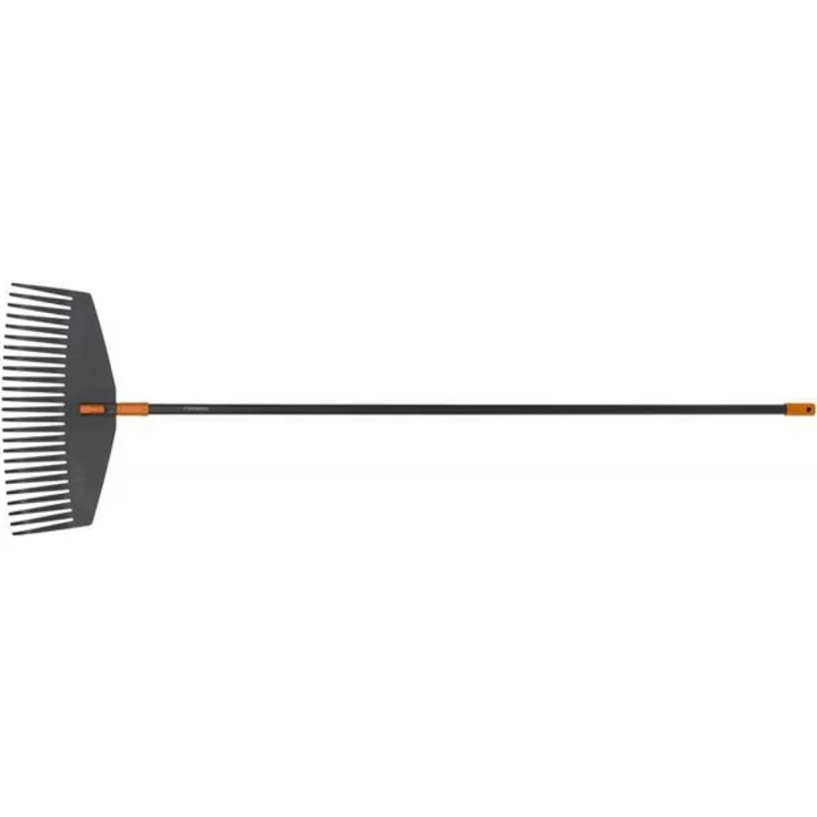 Fiskars Laubbesen, 25 Zinken, Länge: 175 cm, Breite: 52 cm, Kunststoff-Zinken-Aluminium-Stiel, Schwarz-Orange, L, Solid, 1003465 – Bild 3