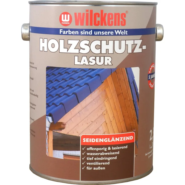 Wilckens - Wilckens 2,5l Holzschutzlasur Palisander Holzlasur Holzschutz außen Holz Lasur - braun