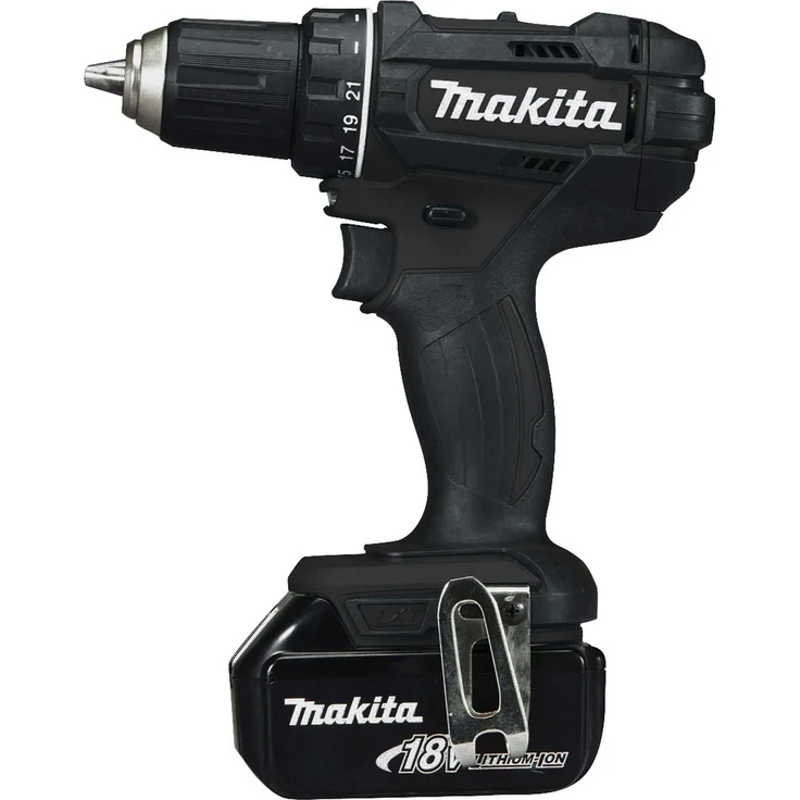 Makita DDF482RFEB Black Edition Akku-Bohrschrauber 18 V 2-Gang Schnellspannbohrfutter, 2 x 3,0 Ah, Ladegerät und Transportkoffer – Bild 6