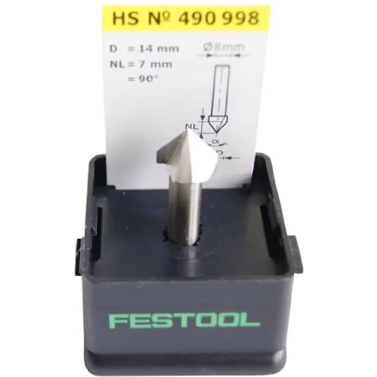 Festool V-Nutfräser HS S8 D14/7/90° (490998)