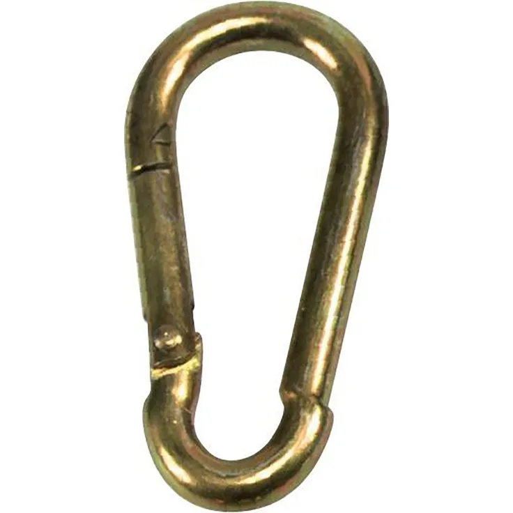 PÖSAMO Feuerwehr Karabinerhaken gelb Zn 60x 6mm Inh. 100 Stück