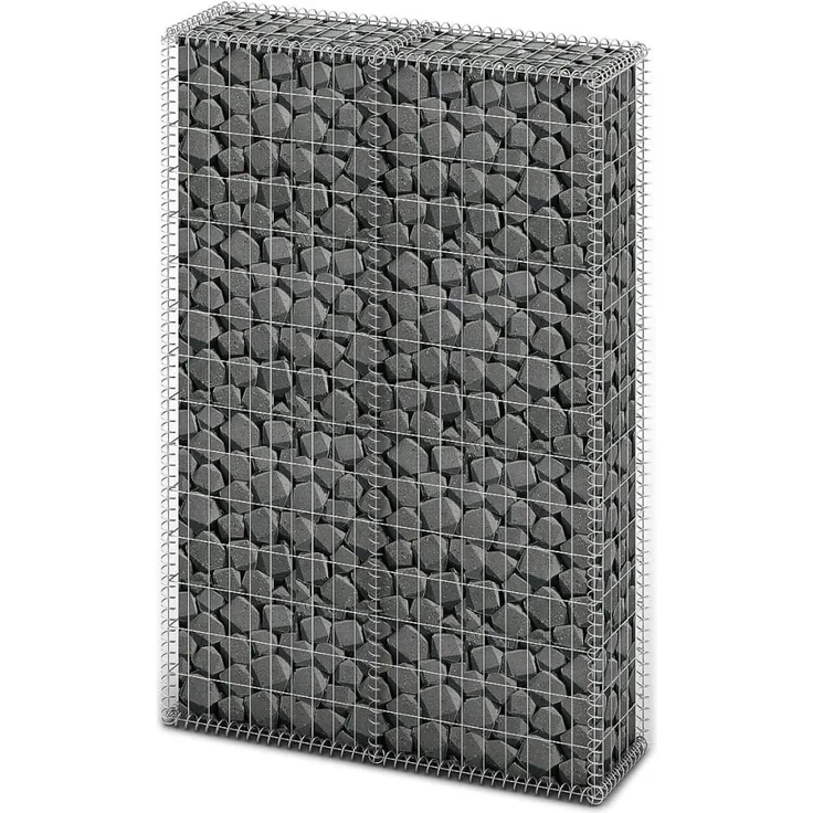 vidaXL Steinkorb Gabione mit Deckeln Verzinkter Draht 150×100×30 cm