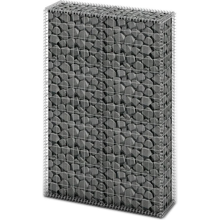 vidaXL Steinkorb Gabione mit Deckeln Verzinkter Draht 150×100×30 cm