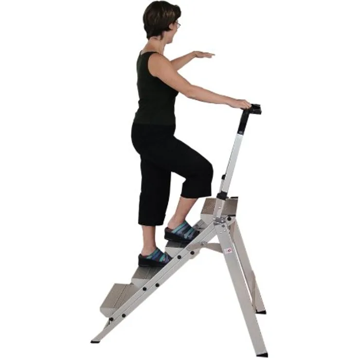 Aluminium Treppe klappbar Arbeitshöhe (max.): 2.7 m Günzburger Steigtechnik 53103 Silber 9 kg Silber