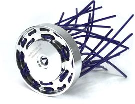 Ratioparts 6-708 Unkrautbürste OCTO Pro 200 mm, 25,4 mm Durchmesser-Bohrung 18 Fäden Wildkrautbür Reinigungsbürste, Blau