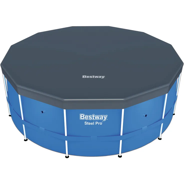Bestway Flowclear Abdeckplane, für Frame Pool Ø366 cm und Stahlwand Pool Ø360 cm