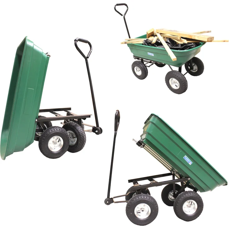 Gartenwagen Kippfunktion Transportwagen Handwagen Bollerwagen Anhänger 300 kg – Bild 1