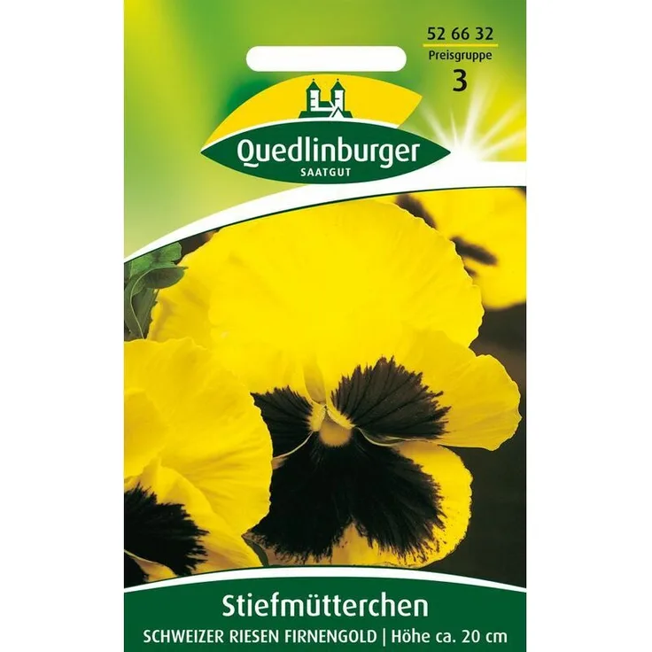 QUEDLINBURGER SAATGUT Quedlinburger Saatgut - Stiefmütterchen Schweizer Riesen Firnengold | Stiefmütterchensamen