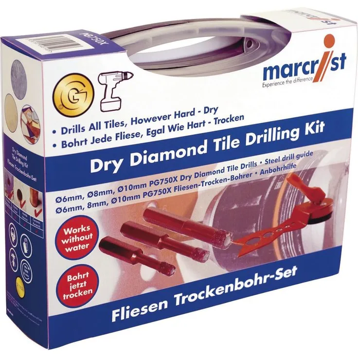Diamant Fliesen Trockenbohrset PG750X 4-teilig - Marcrist