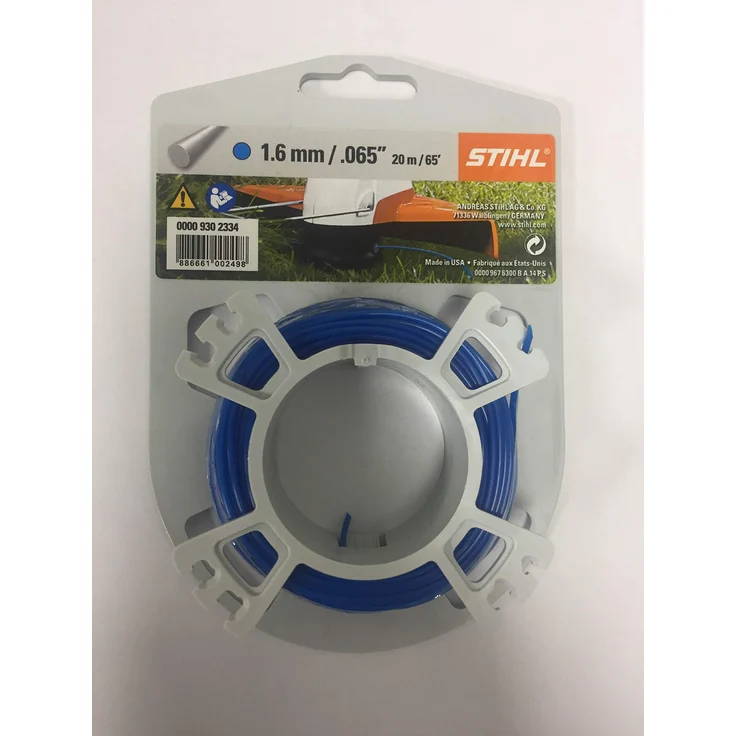 Stihl rund Rolle 1,6 mm 20 m Mähfäden, blau – Bild 1