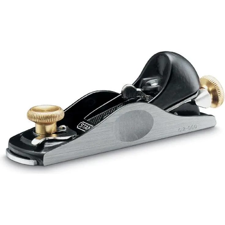 Stanley Flachwinkel-Einhandhobel Nummer 601-2 (Sohlen und Seiten geschliffen, Maulöffnung verstellbar) 1-12-060