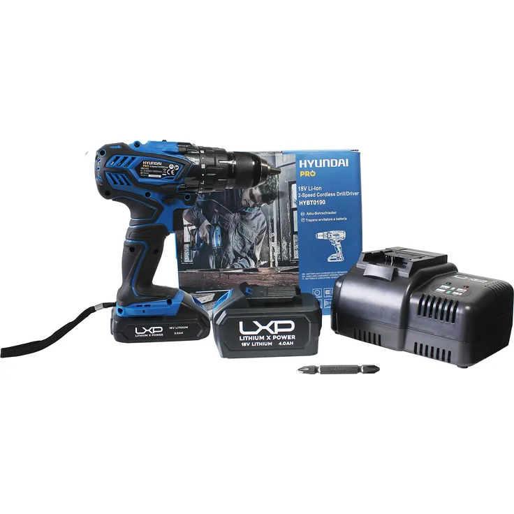 Hyundai hybt0190 Bohrschrauber, 18 V, Schwarz und Blau