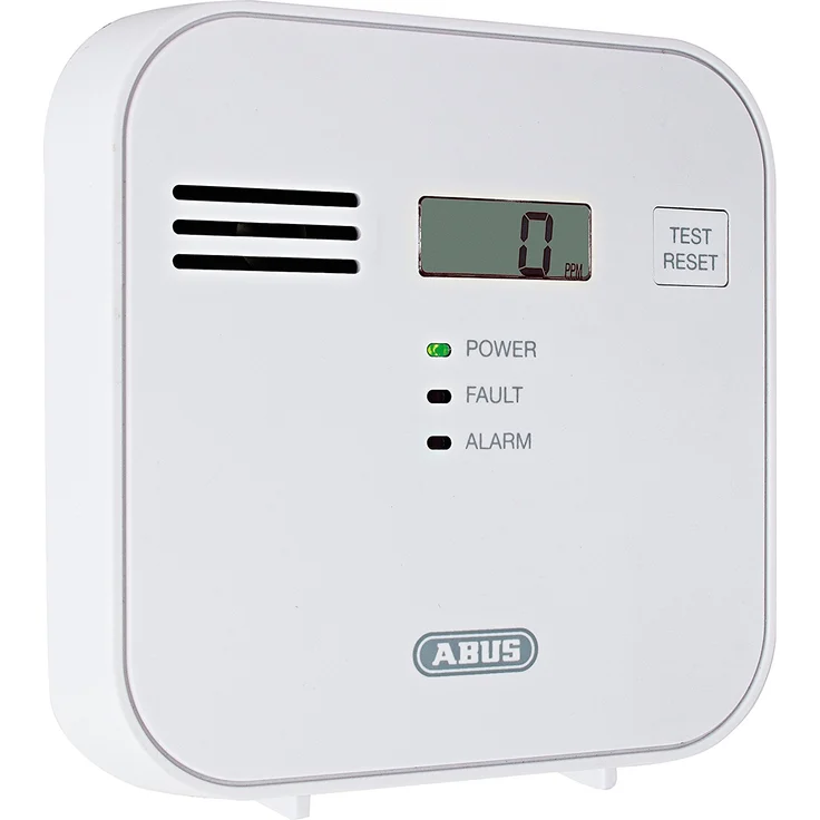 ABUS Kohlenmonoxid-Warnmelder COWM300 CO-Melder | LCD-Display inkl. CO-Konzentration | Prüftaste | bis 60 m² | weiß | 37241 – Bild 2