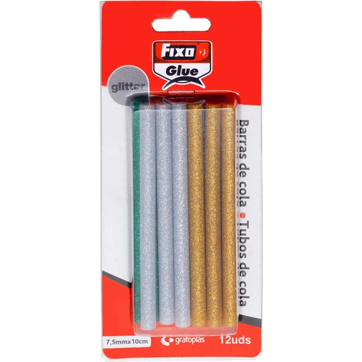 Fixo 58599 12 Klebestifte Glitterkleber,