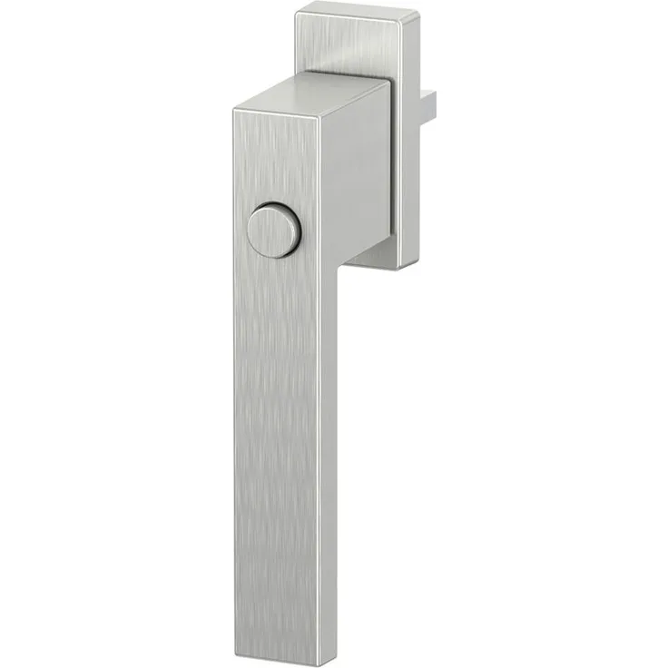 Ms Beschläge - Fenstergriff Fensterolive Rasterolive Kindersicherung Druckknopf Silber eloxiert F1