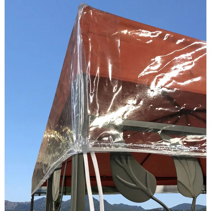 Pavillon Schutzhaube 3x3m für Doppeldach Wasserdicht Transparent