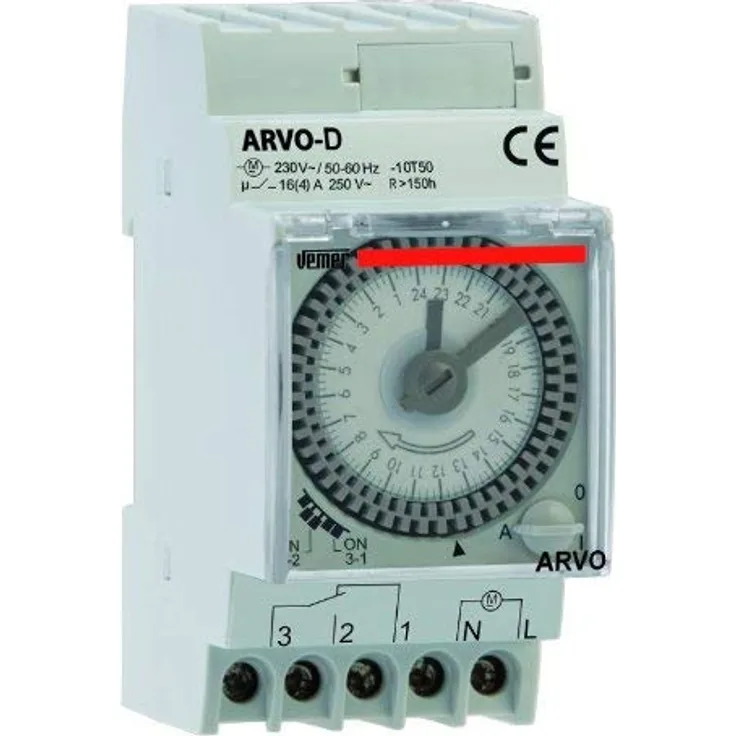 Vemer vp882500 Zeitschalter elektromechanisch arvo-d Tägliche-Hutschiene, grau