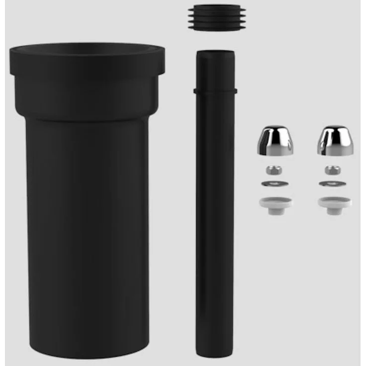 SANIT WC-Anschlussgarnitur 300mm DN100 chrom