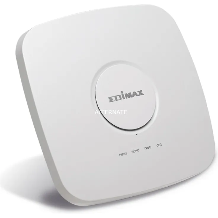 Edimax 7-in-1 Lösung für Messungen der Luftqualität im Innenbereich mit PM2.5, PM10, CO2, TVOC, HCHO, Temperatur und Luftfeuchtigkeitssensoren
