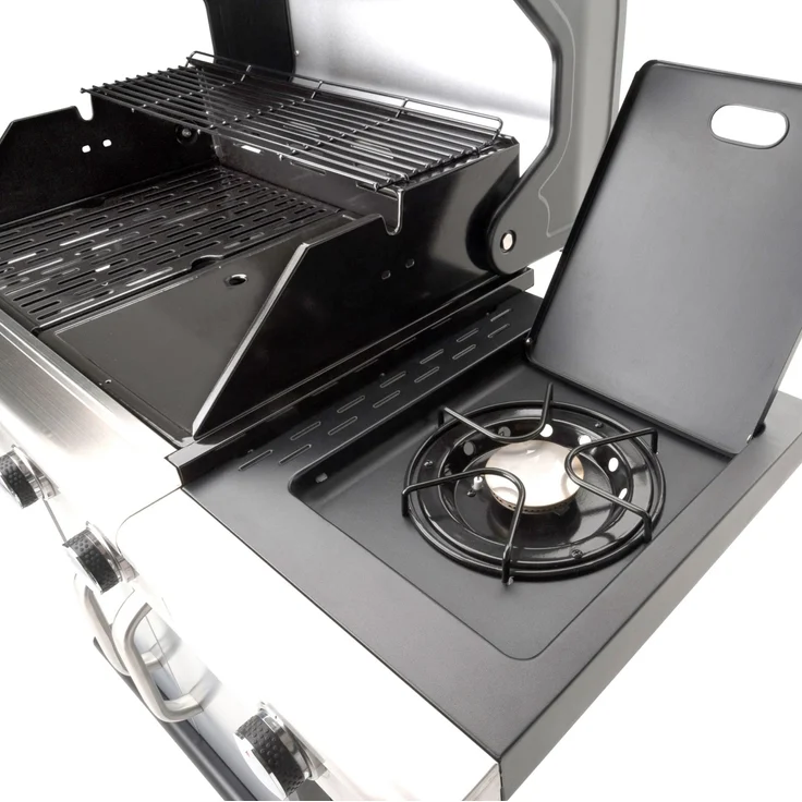 LANDMANN Gasgrill 12962 Triton PTS 4.1 schwarz, Maße 120 x 140 x 57 cm – Bild 5