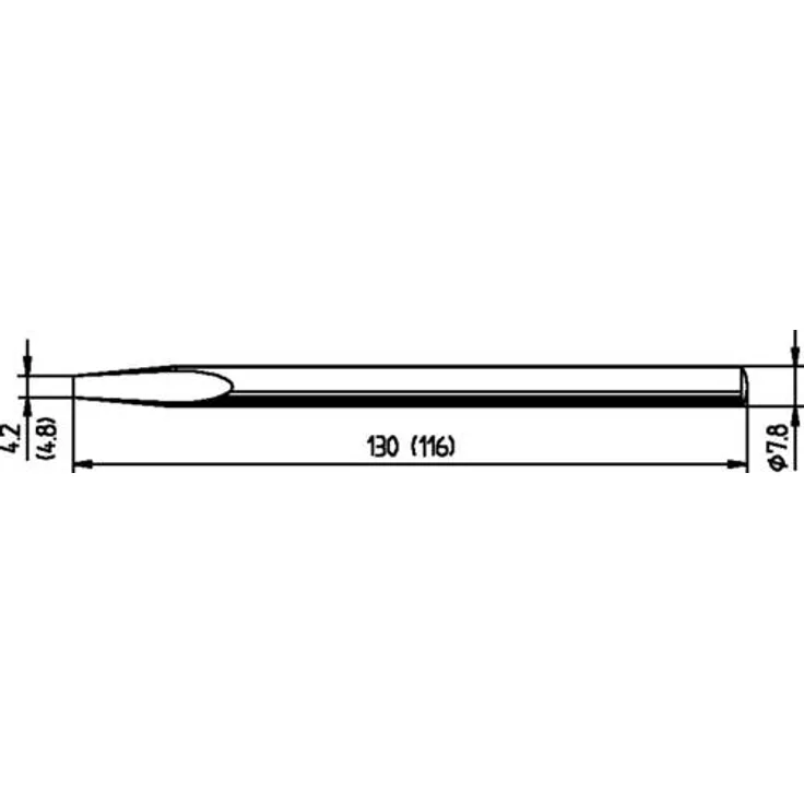 Ersa Dauerlötspitze gerade meißelförmig 4,8 mm 0082KD