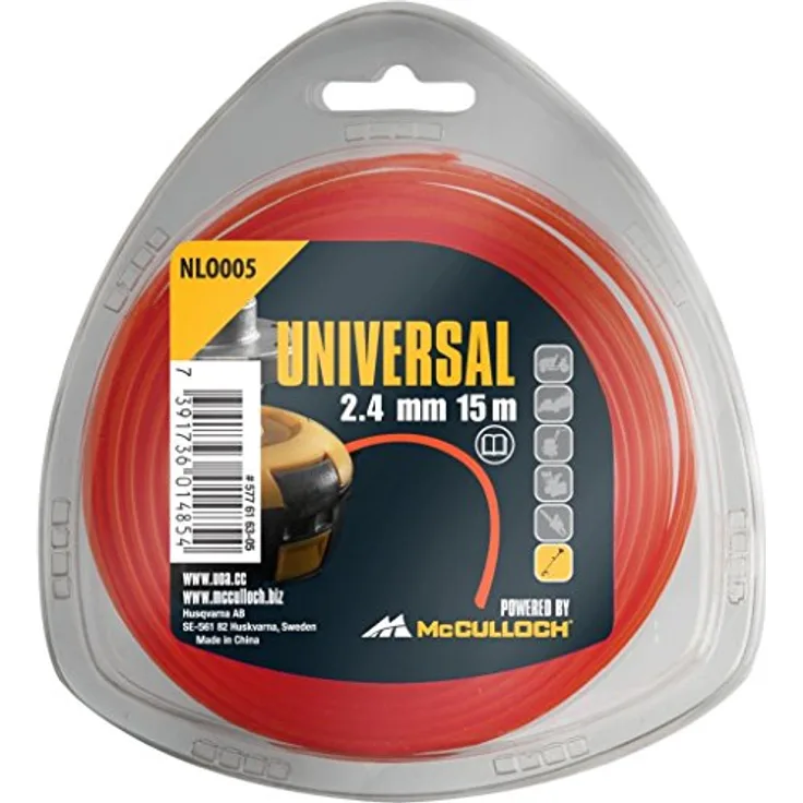 Universal Trimmerfaden Nylon 2.0mmx130m, NL007: Ersatzfaden für Rasentrimmer, Länge 130 m, Faden-Ø 2.0 mm, reißfestes Nylon (Artikel-Nr. 00057-76.163.07)