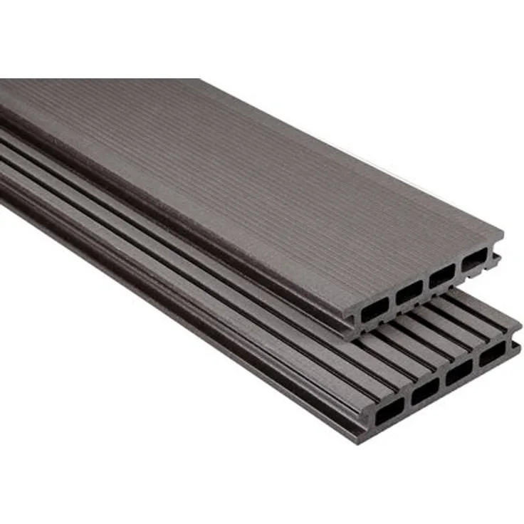 Kovalex WPC Terrassendiele gebürstet Graubraun Standardmaß 2,6x14,5x300cm 4002718688460