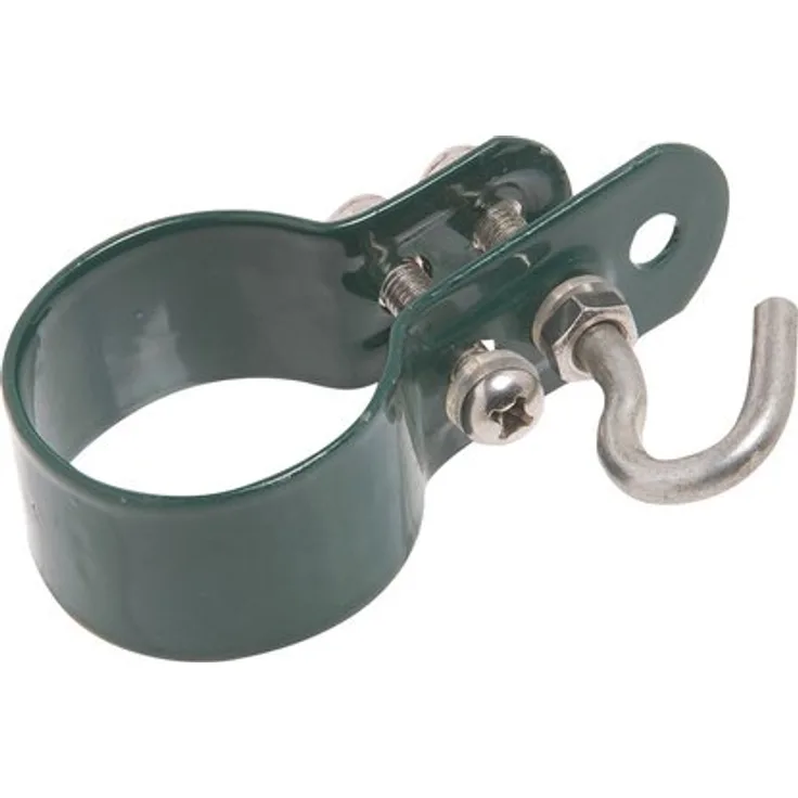 GAH-Alberts 655600 Schelle für Geflechtspannstäbe, verzinkt, grün kunststoffbeschichtet, Ø34 mm - 1 Stück