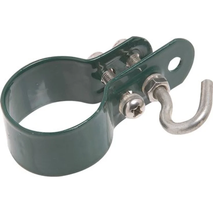 GAH-Alberts 655600 Schelle für Geflechtspannstäbe, verzinkt, grün kunststoffbeschichtet, Ø34 mm - 1 Stück