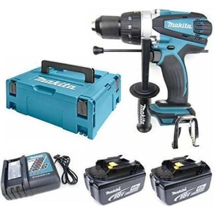 Makita DHP458RMJ Akku-Schlagbohrschrauber,(18 V im Makpac mit 2 Akkus 4,0 Ah Ladegerät) – Bild 1