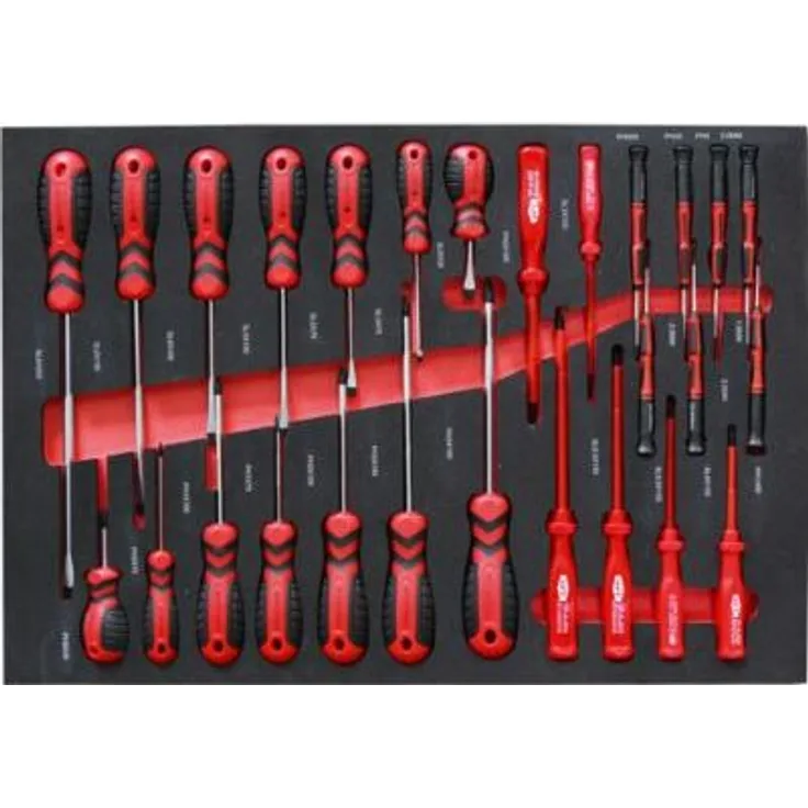 Werkzeug-Shadowboards - Schraubendreher-Satz, für BxT 570 x 410 mm - 21-teilig