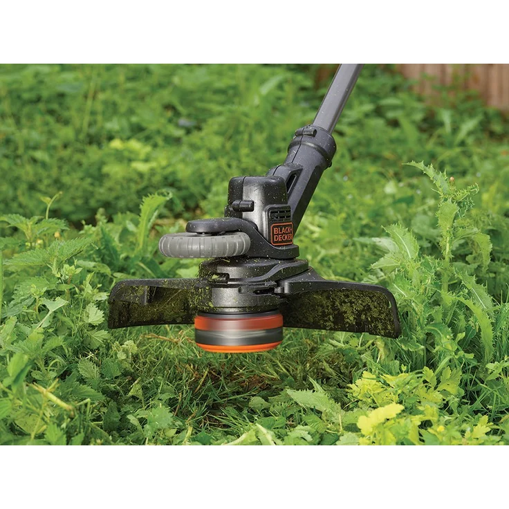 Black+Decker Rasentrimmer AFS Reflex Fadenverlängerung (18V 2,0Ah, 28 cm Schnittbreite, verstellbarer Zweithandgriff, Einzelfaden 9 m-1,6 mm, inkl. Akku und Ladegerät) STC1820PC – Bild 5