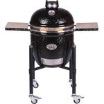 Monolith Kamado Grill Classic Pro-Serie 2.0 BLACK mit Gestell Grillfläche Ø 44 cm