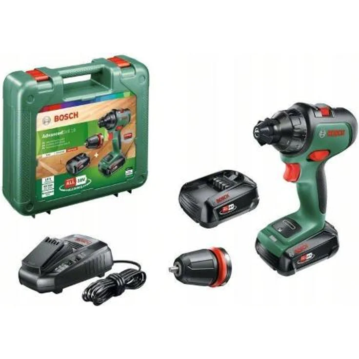 Bosch AdvancedDrill 18 06039B5006 Power for All 18V Akku-Bohrschrauber 2 x 2,5 Ah mit Akku mit Ladegerät mit Tragekoffer – Bild 1