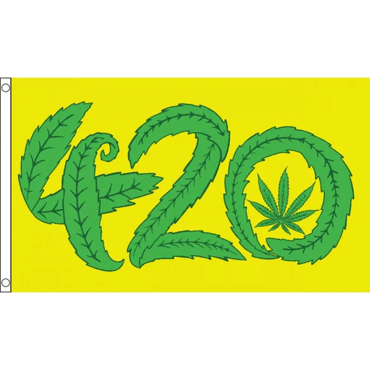 AZ FLAG Flagge Marihuana Its 4.20 OCLOCK Somewhere 150x90cm - ES IST 4.20 Uhr IRGENDWO Fahne 90 x 150 cm - flaggen Top Qualität