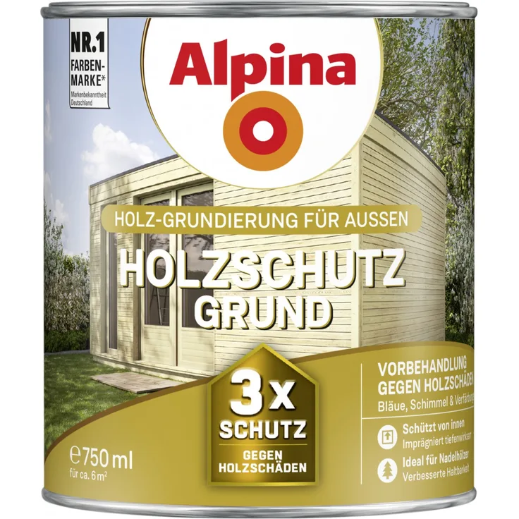 Alpina Holzschutz-Grund 0,75 l, farblos
