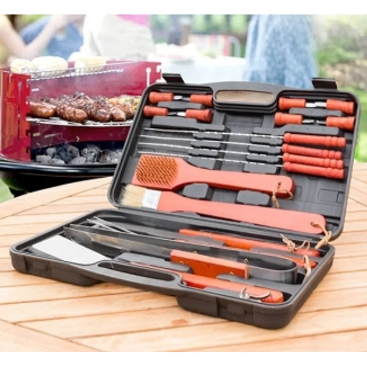 InnovaGoods Grillbesteckset Grillwerkzeug, 18 Stück, mit Koffer