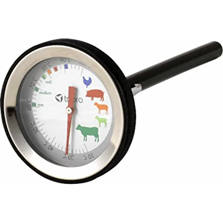 tepro Bratenthermometer Grillthermometer, schwarz