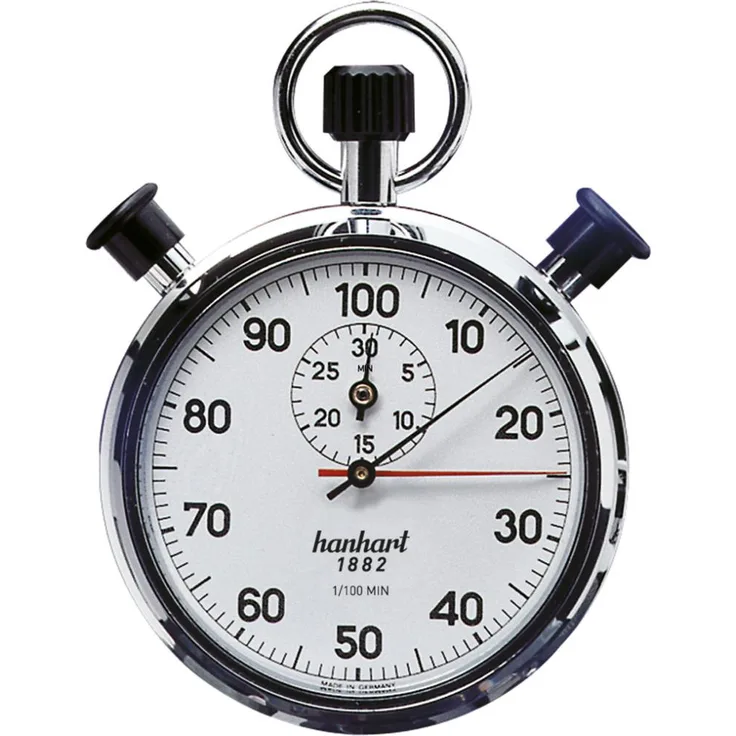 Hanhart Präzisions Dopp.-Stoppuhr 1-100-Min. 30Min.
