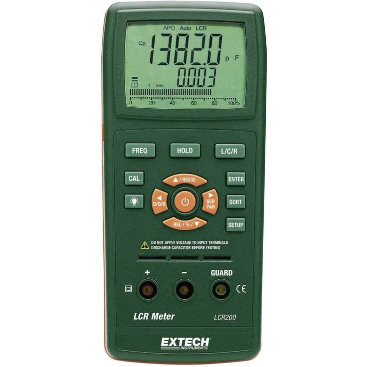 Extech LCR200 Komponententester digital CAT I Anzeige Counts: 20000