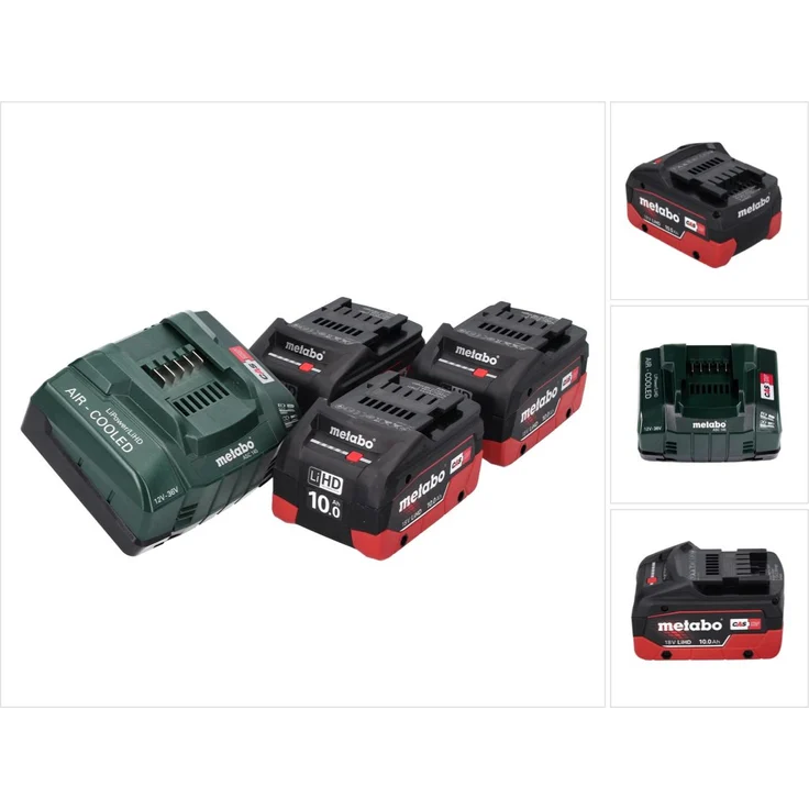 Metabo 18 V Basis Set 3x Akku 10,0 Ah LIHD + ASC 145 Ladegerät CAS System - Preisvergleich
